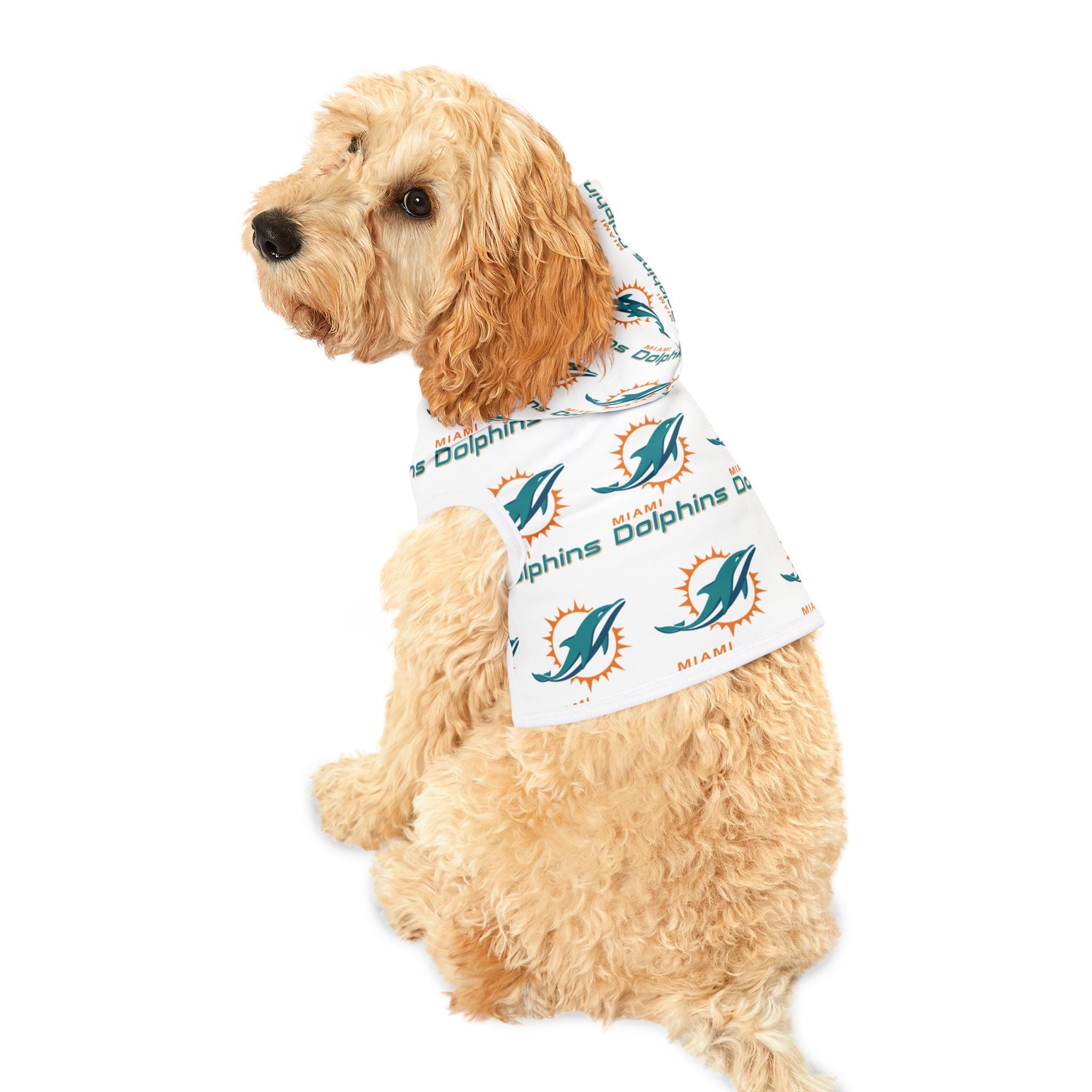 Miami Dolphins Pet Hoodie (White)
