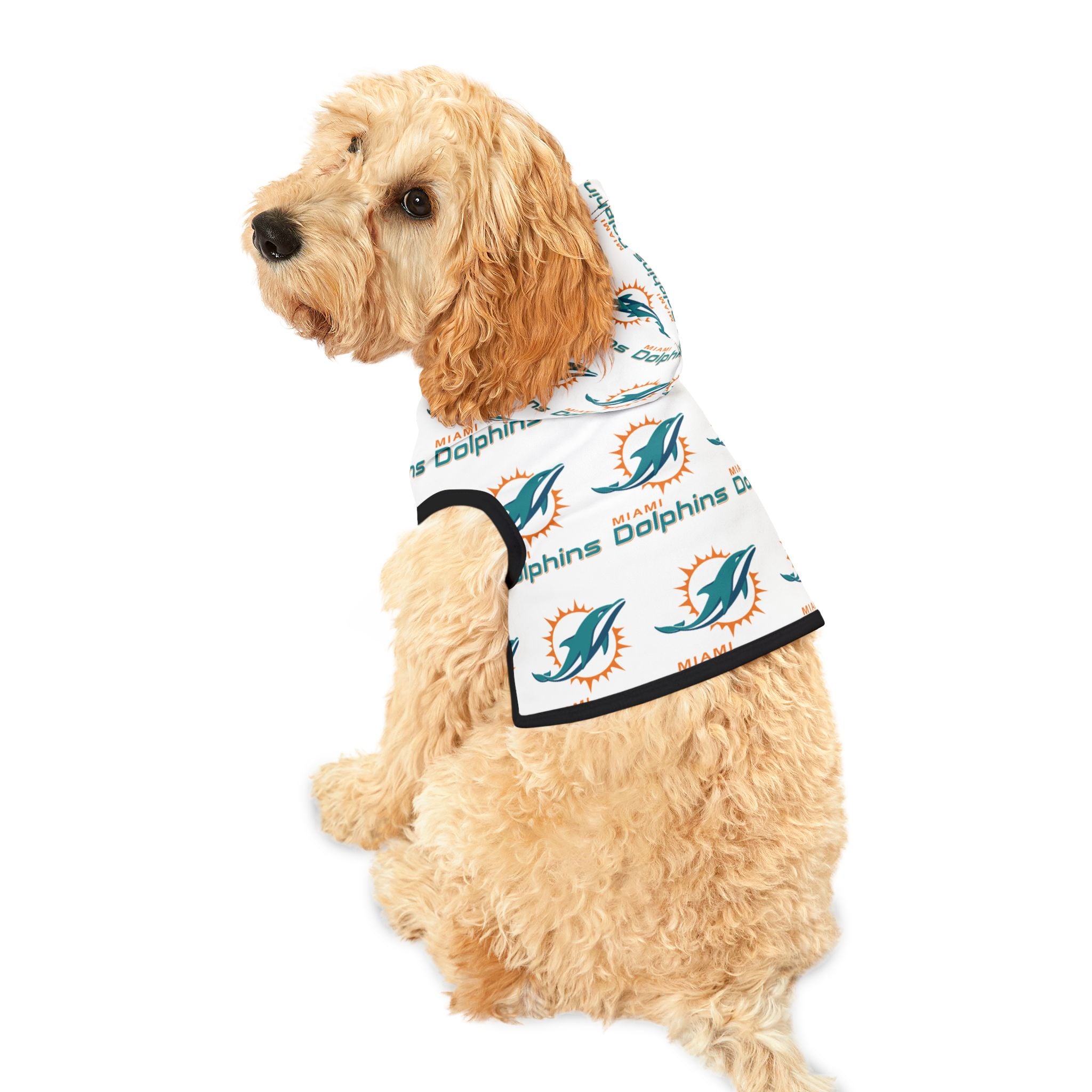 Miami Dolphins Pet Hoodie (White)